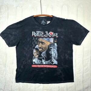 Poetic Justice Tupac A Street Romance Shirt XL 2022 Black Tie Dye NWT‎